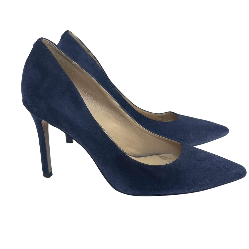 Sam Edelman Suede Heels Navy Pumps Classic Stiletto Timeless Office Women Size 5